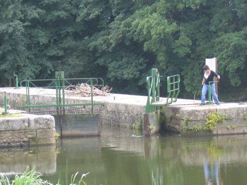 she turns and turns to open the first gate...